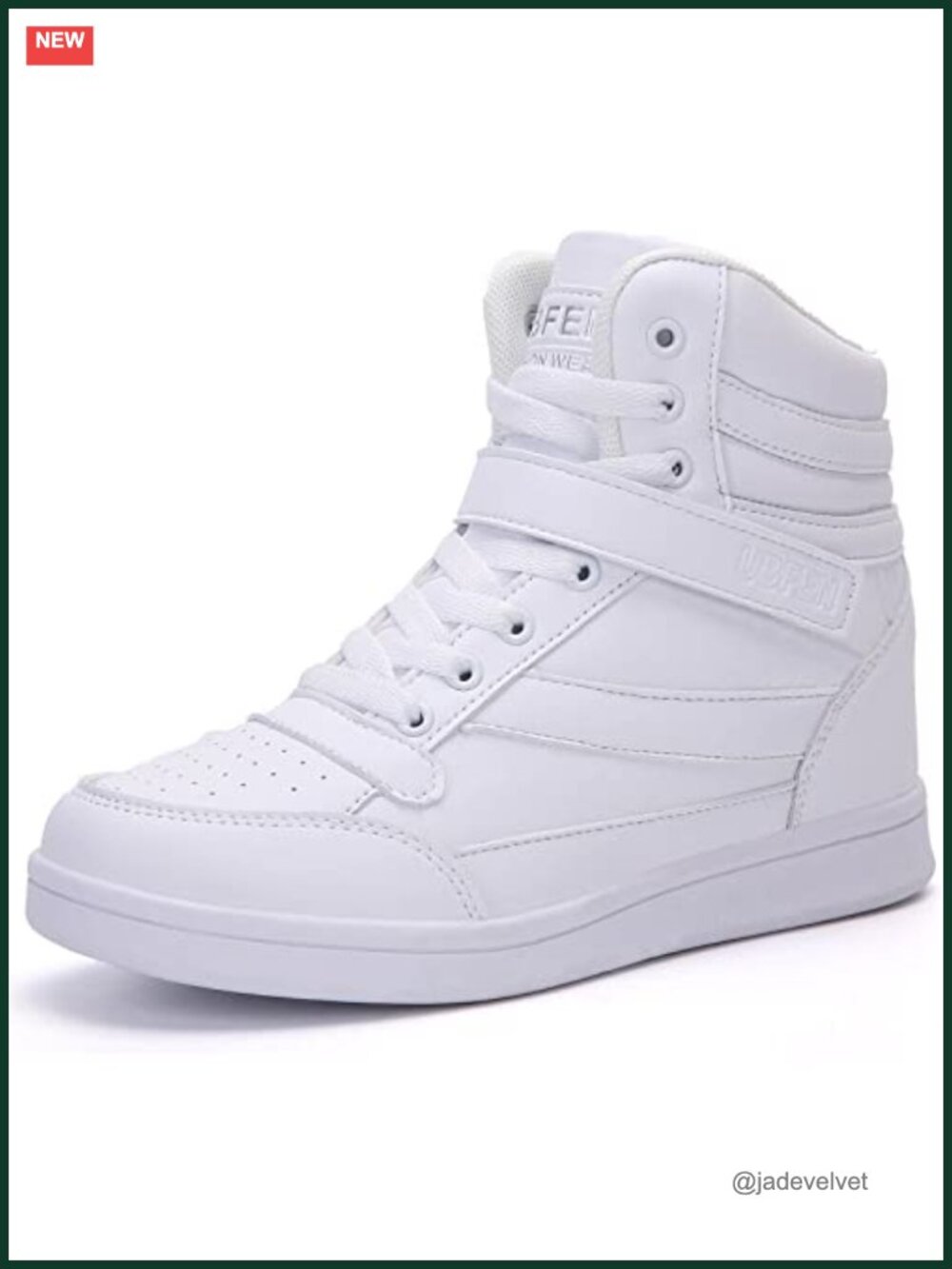 Women's High Top Sneakers with Hidden Wedge Heel Ankle Support